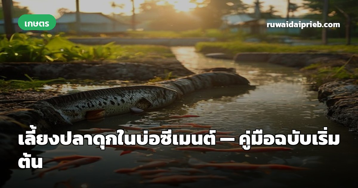 เลี้ยงปลาดุกในบ่อซีเมนต์ — คู่มือฉบับเริ่มต้น