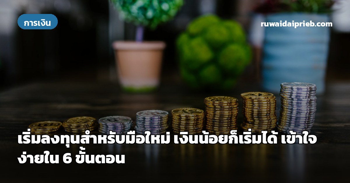 เริ่มลงทุนสำหรับมือใหม่ เงินน้อยก็เริ่มได้ เข้าใจง่ายใน 6 ขั้นตอน